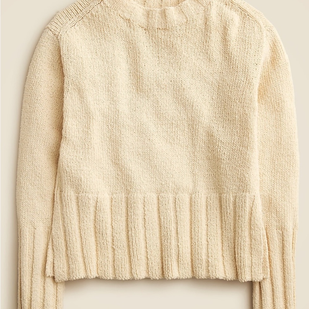J. Crew Cream Knit Crew Neck Sweater